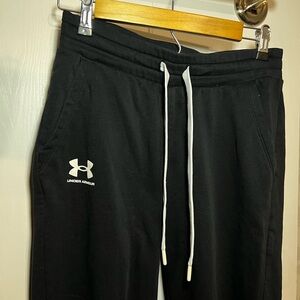 Under Armour Black Sweatpants with White Accents